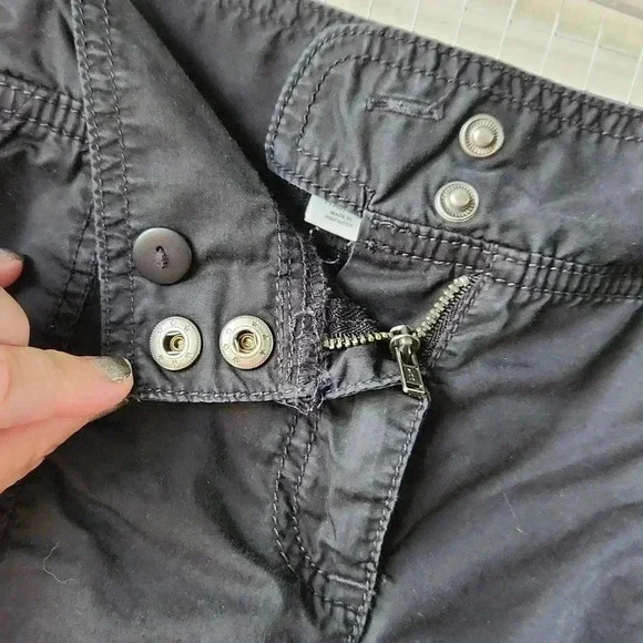 Loft Marisa Cropped Lightweight Cotton Cargo Pants Drawstring Leg Openings - Picture 7 of 14